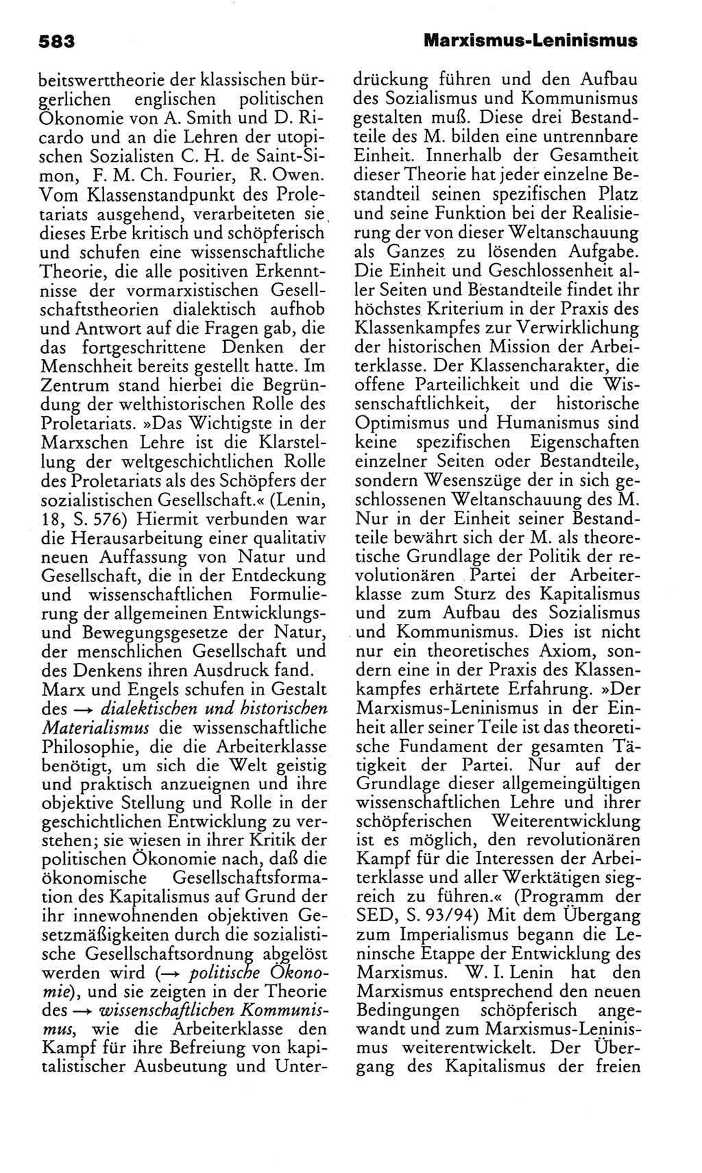 Kleines politisches Wörterbuch [Deutsche Demokratische Republik (DDR)] 1983, Seite 583 (Kl. pol. Wb. DDR 1983, S. 583)