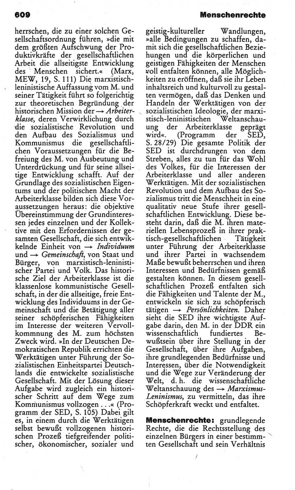 Kleines politisches Wörterbuch [Deutsche Demokratische Republik (DDR)] 1983, Seite 609 (Kl. pol. Wb. DDR 1983, S. 609)