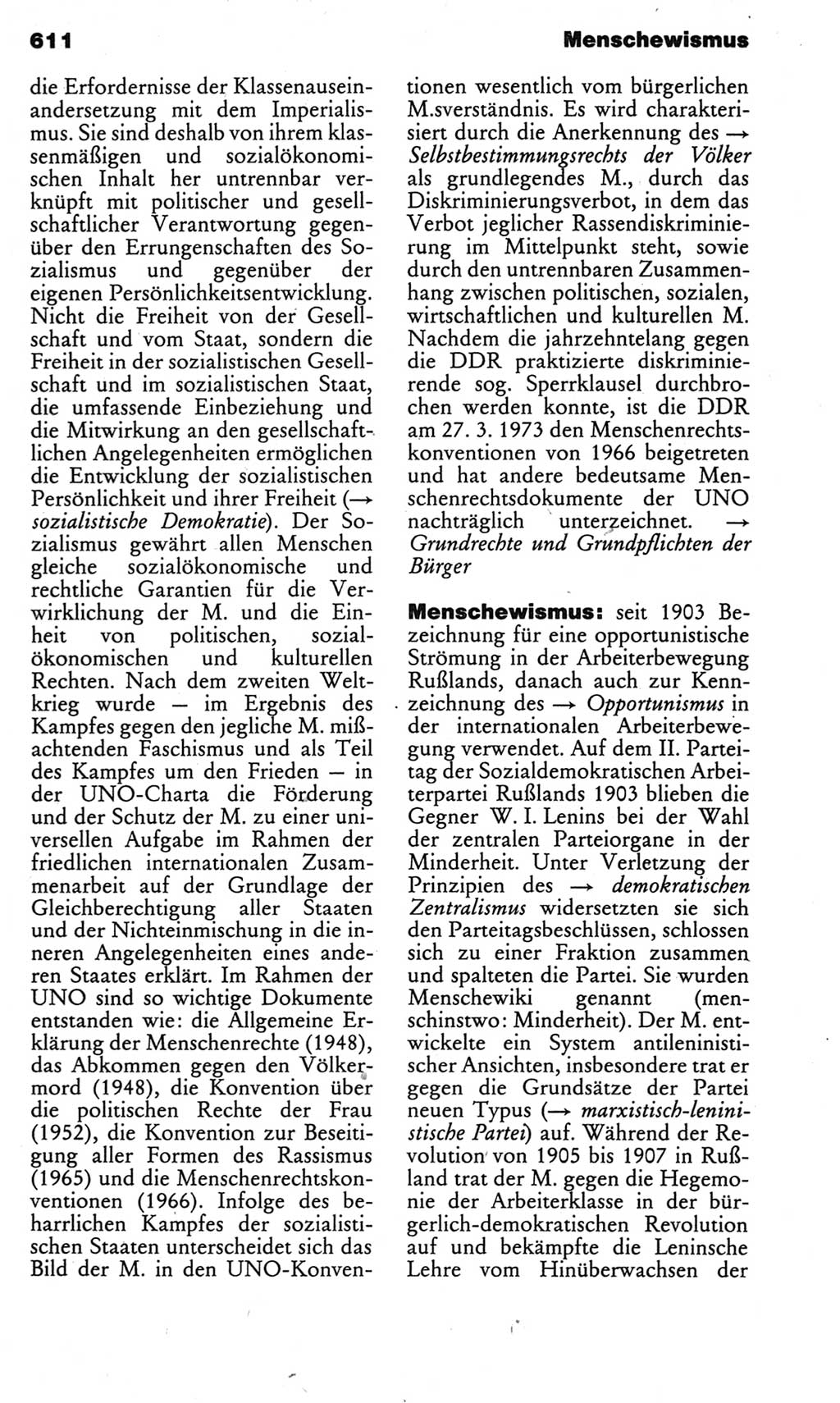 Kleines politisches Wörterbuch [Deutsche Demokratische Republik (DDR)] 1983, Seite 611 (Kl. pol. Wb. DDR 1983, S. 611)