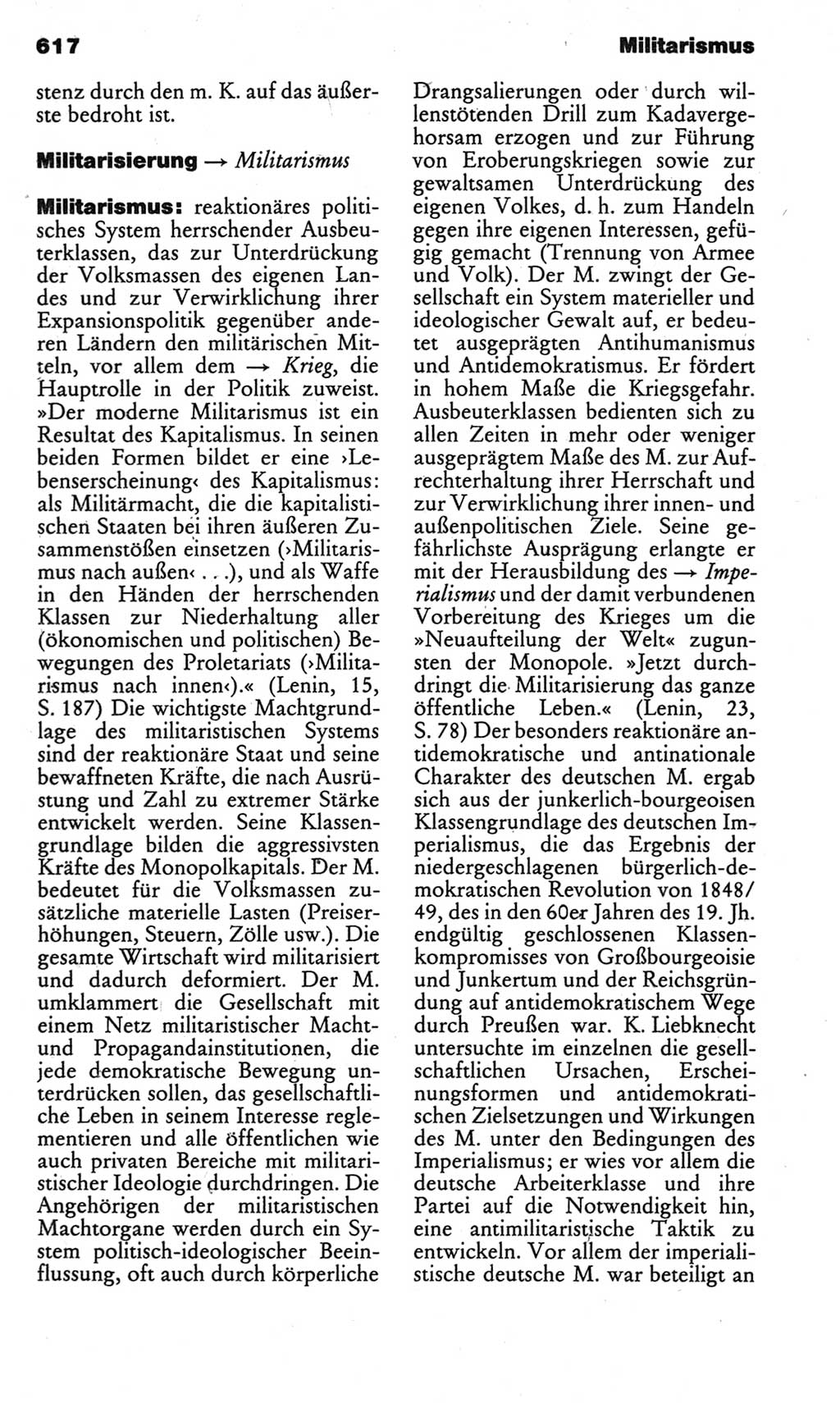 Kleines politisches Wörterbuch [Deutsche Demokratische Republik (DDR)] 1983, Seite 617 (Kl. pol. Wb. DDR 1983, S. 617)