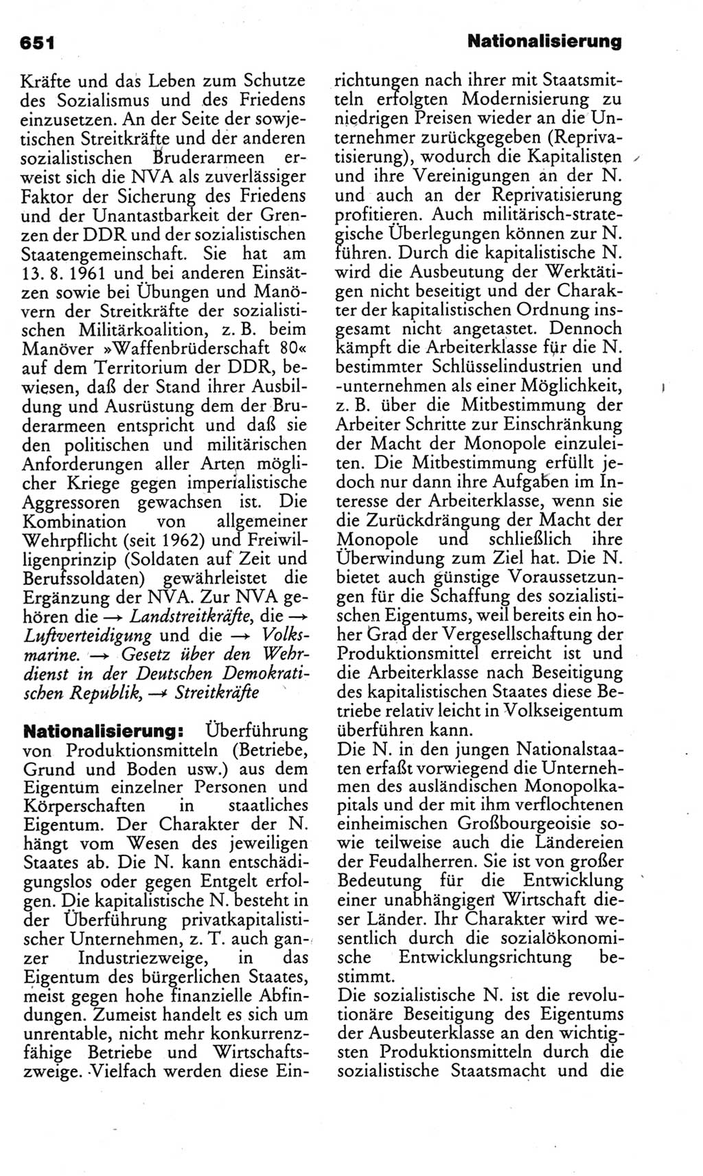 Kleines politisches Wörterbuch [Deutsche Demokratische Republik (DDR)] 1983, Seite 651 (Kl. pol. Wb. DDR 1983, S. 651)