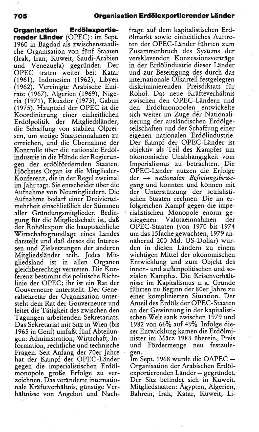 Kleines politisches Wörterbuch [Deutsche Demokratische Republik (DDR)] 1983, Seite 705 (Kl. pol. Wb. DDR 1983, S. 705)