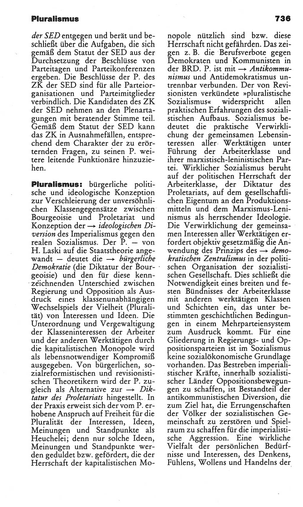 Kleines politisches Wörterbuch [Deutsche Demokratische Republik (DDR)] 1983, Seite 736 (Kl. pol. Wb. DDR 1983, S. 736)
