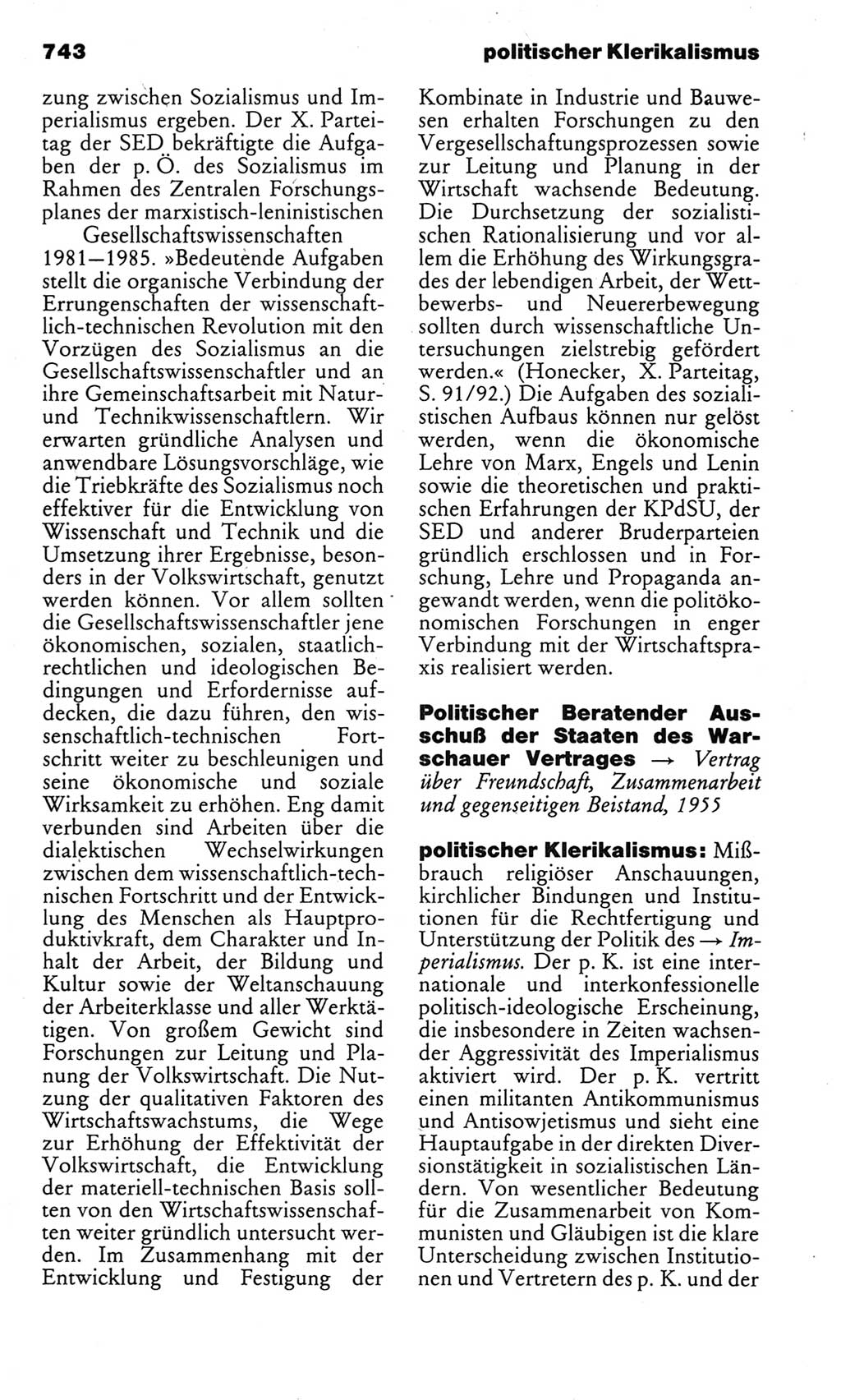 Kleines politisches Wörterbuch [Deutsche Demokratische Republik (DDR)] 1983, Seite 743 (Kl. pol. Wb. DDR 1983, S. 743)