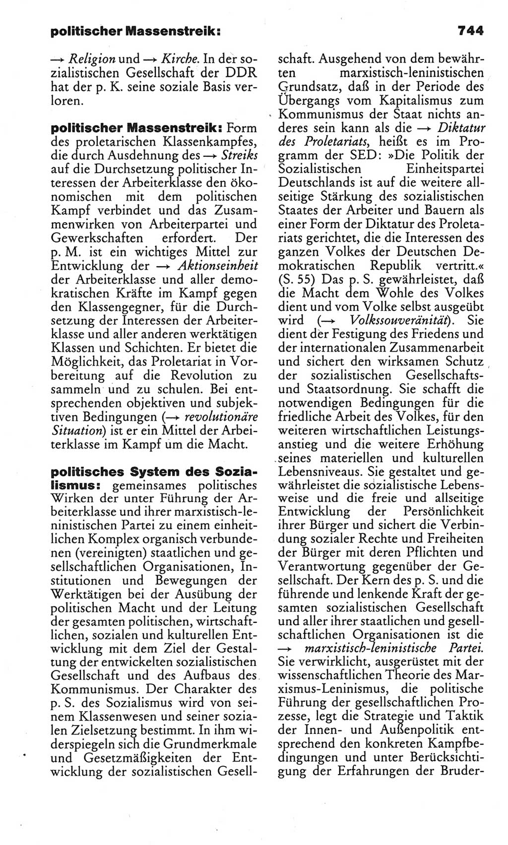 Kleines politisches Wörterbuch [Deutsche Demokratische Republik (DDR)] 1983, Seite 744 (Kl. pol. Wb. DDR 1983, S. 744)