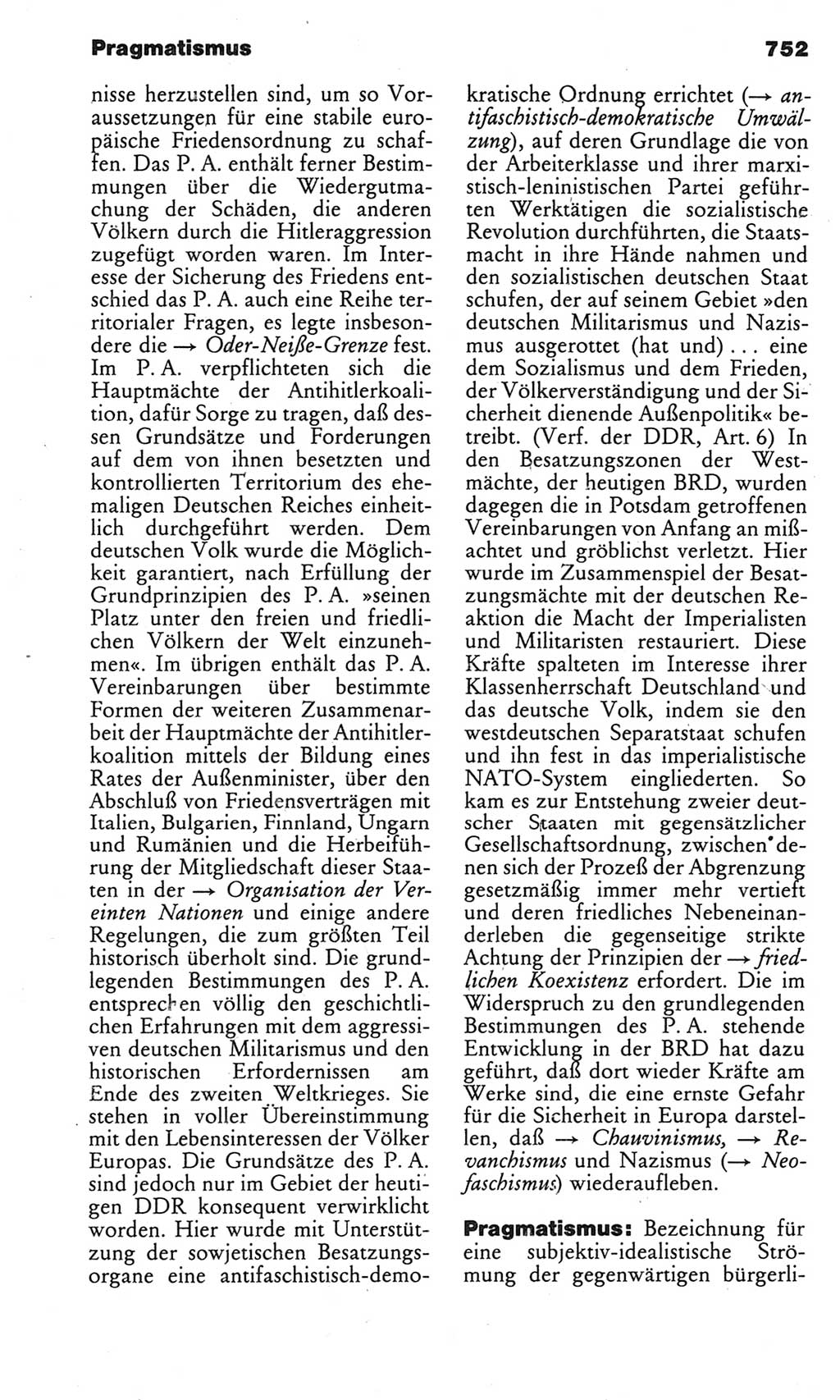 Kleines politisches Wörterbuch [Deutsche Demokratische Republik (DDR)] 1983, Seite 752 (Kl. pol. Wb. DDR 1983, S. 752)