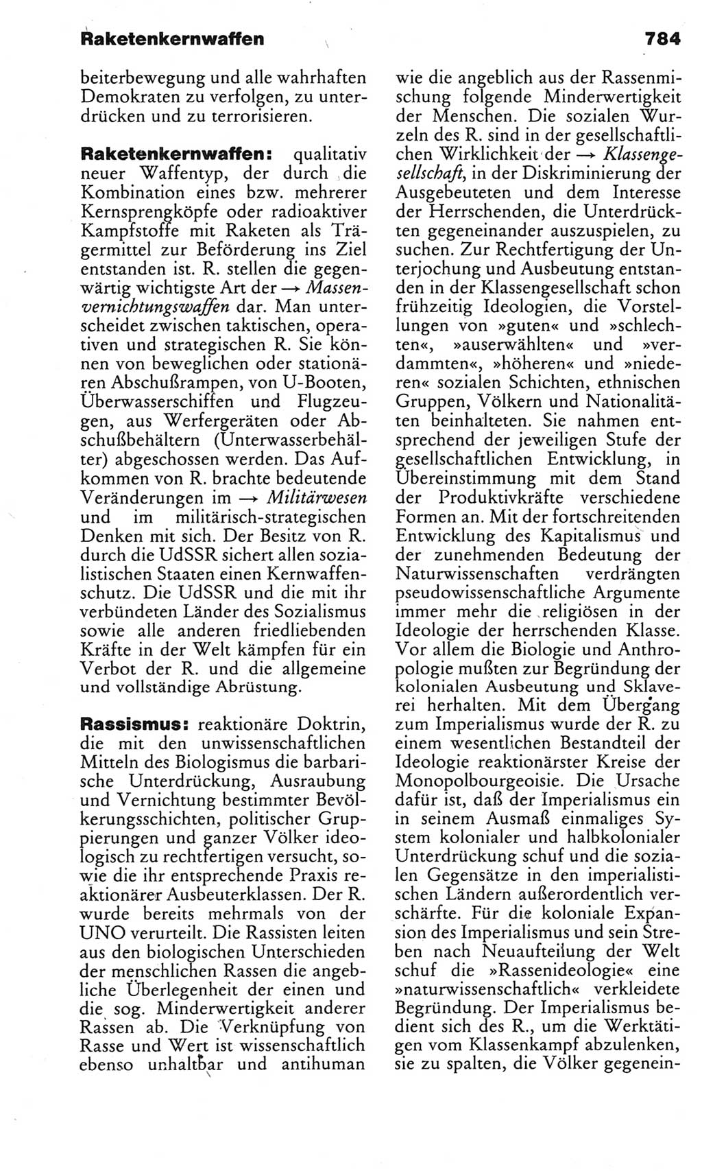 Kleines politisches Wörterbuch [Deutsche Demokratische Republik (DDR)] 1983, Seite 784 (Kl. pol. Wb. DDR 1983, S. 784)
