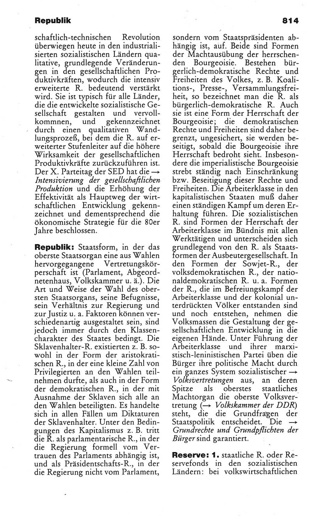 Kleines politisches Wörterbuch [Deutsche Demokratische Republik (DDR)] 1983, Seite 814 (Kl. pol. Wb. DDR 1983, S. 814)