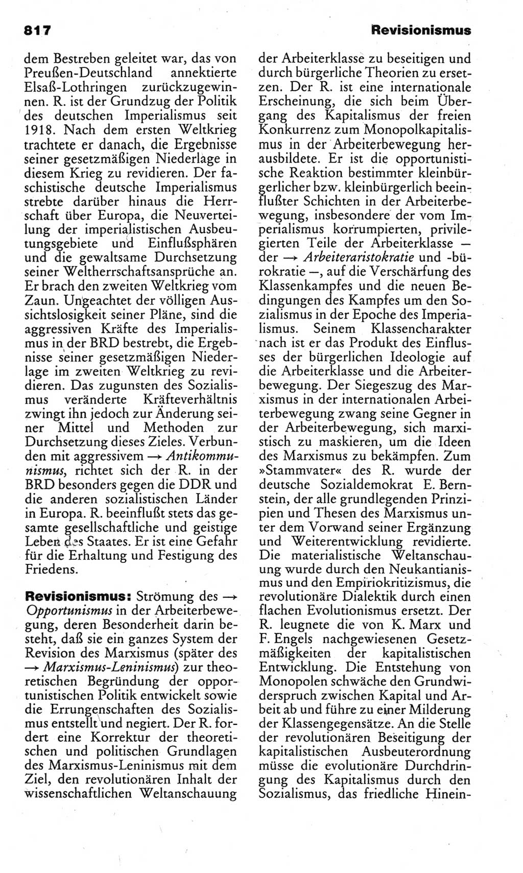 Kleines politisches Wörterbuch [Deutsche Demokratische Republik (DDR)] 1983, Seite 817 (Kl. pol. Wb. DDR 1983, S. 817)