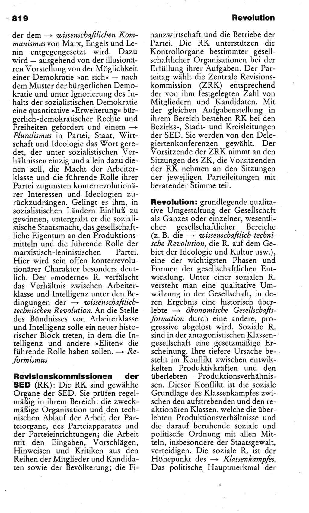 Kleines politisches Wörterbuch [Deutsche Demokratische Republik (DDR)] 1983, Seite 819 (Kl. pol. Wb. DDR 1983, S. 819)