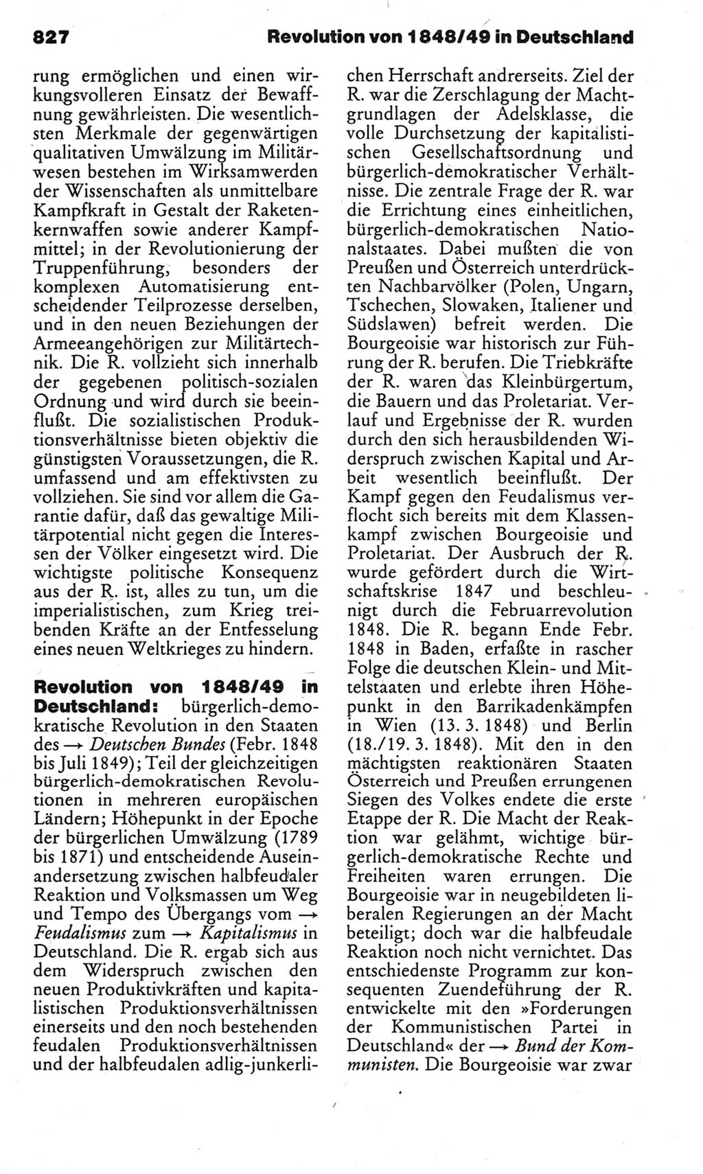 Kleines politisches Wörterbuch [Deutsche Demokratische Republik (DDR)] 1983, Seite 827 (Kl. pol. Wb. DDR 1983, S. 827)