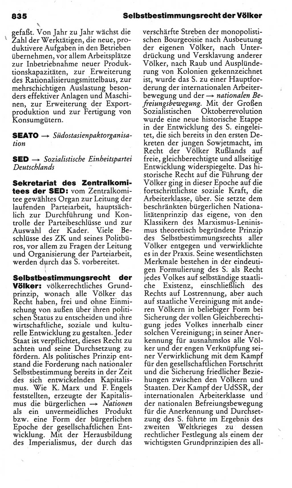Kleines politisches Wörterbuch [Deutsche Demokratische Republik (DDR)] 1983, Seite 835 (Kl. pol. Wb. DDR 1983, S. 835)