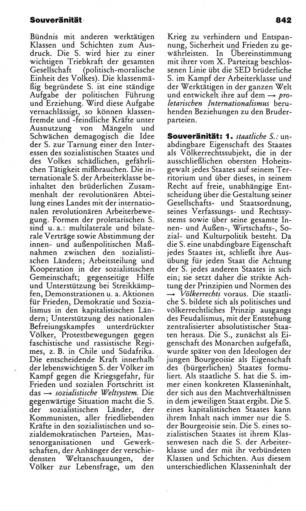 Kleines politisches Wörterbuch [Deutsche Demokratische Republik (DDR)] 1983, Seite 842 (Kl. pol. Wb. DDR 1983, S. 842)