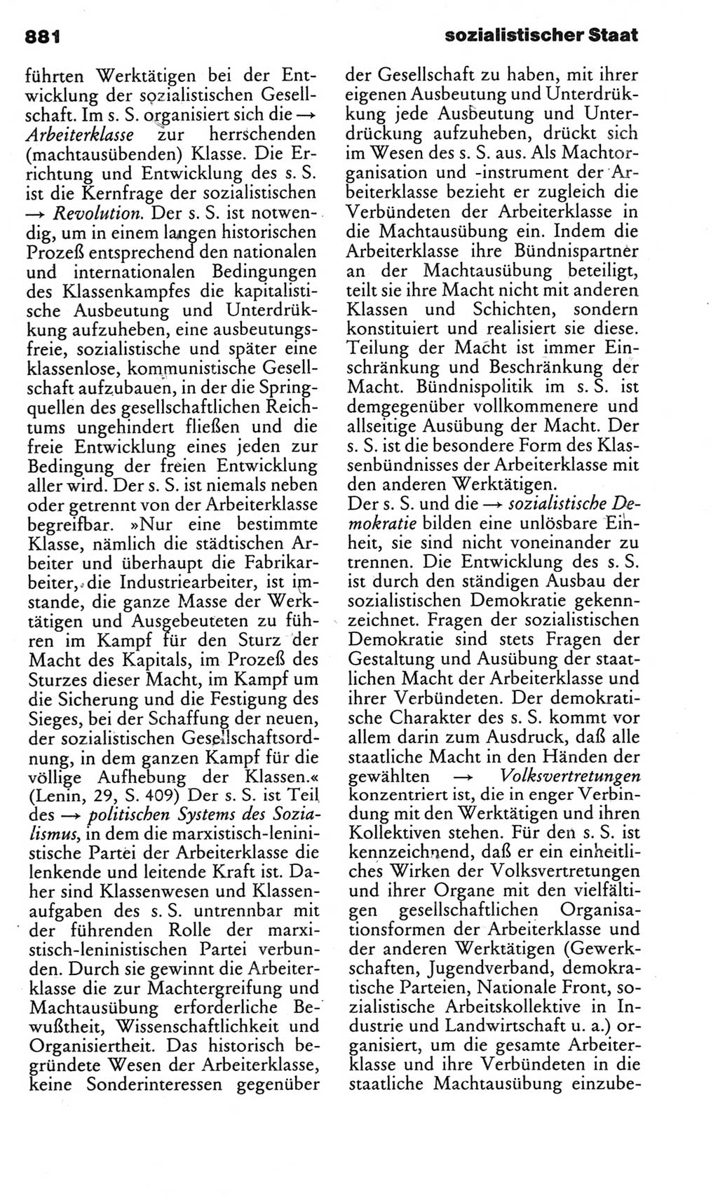Kleines politisches Wörterbuch [Deutsche Demokratische Republik (DDR)] 1983, Seite 881 (Kl. pol. Wb. DDR 1983, S. 881)