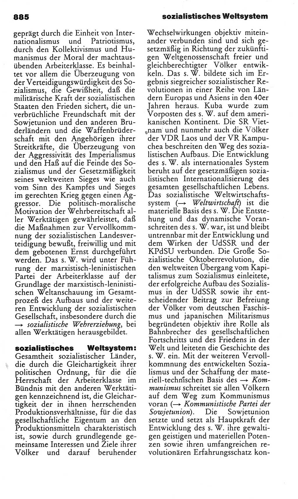 Kleines politisches Wörterbuch [Deutsche Demokratische Republik (DDR)] 1983, Seite 885 (Kl. pol. Wb. DDR 1983, S. 885)