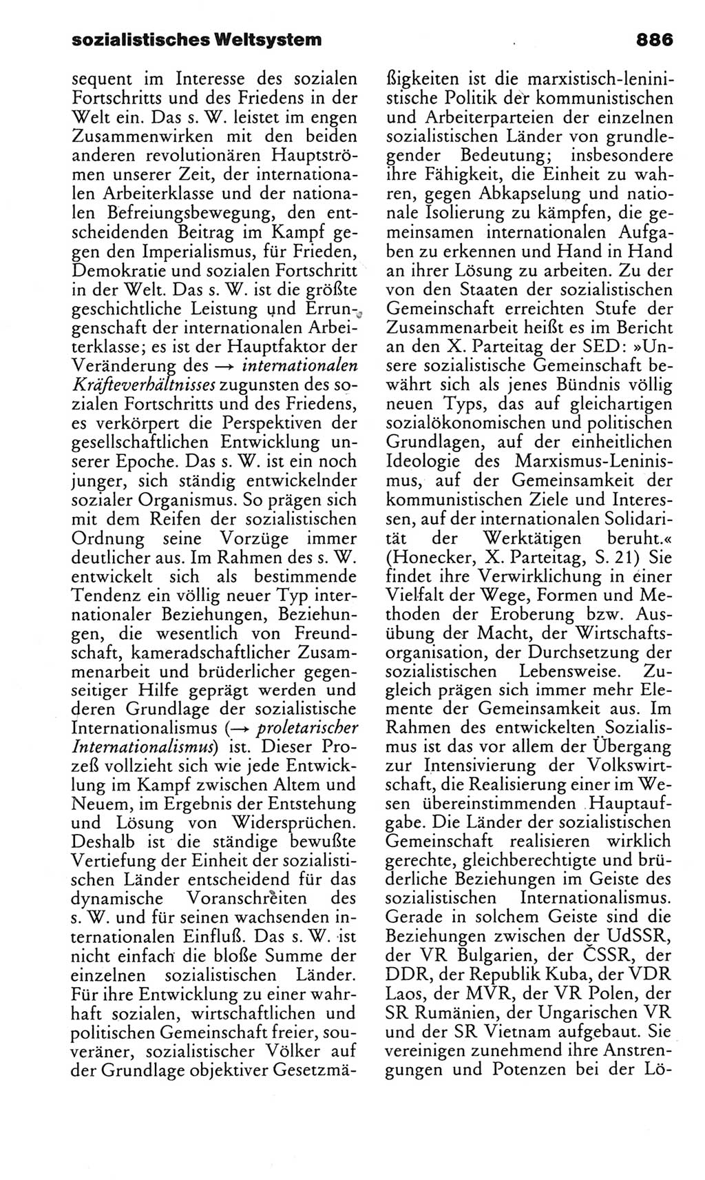 Kleines politisches Wörterbuch [Deutsche Demokratische Republik (DDR)] 1983, Seite 886 (Kl. pol. Wb. DDR 1983, S. 886)