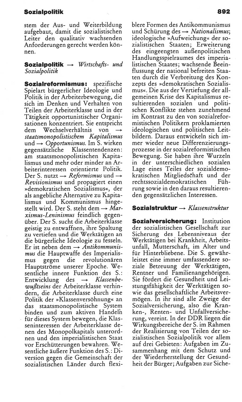 Kleines politisches Wörterbuch [Deutsche Demokratische Republik (DDR)] 1983, Seite 892 (Kl. pol. Wb. DDR 1983, S. 892)