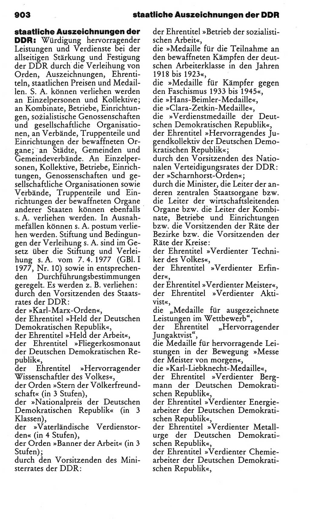 Kleines politisches Wörterbuch [Deutsche Demokratische Republik (DDR)] 1983, Seite 903 (Kl. pol. Wb. DDR 1983, S. 903)