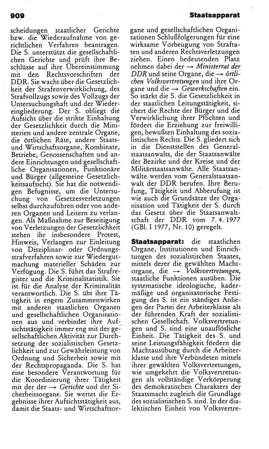 Kleines politisches Wörterbuch [Deutsche Demokratische Republik (DDR)] 1983, Seite 909 (Kl. pol. Wb. DDR 1983, S. 909)