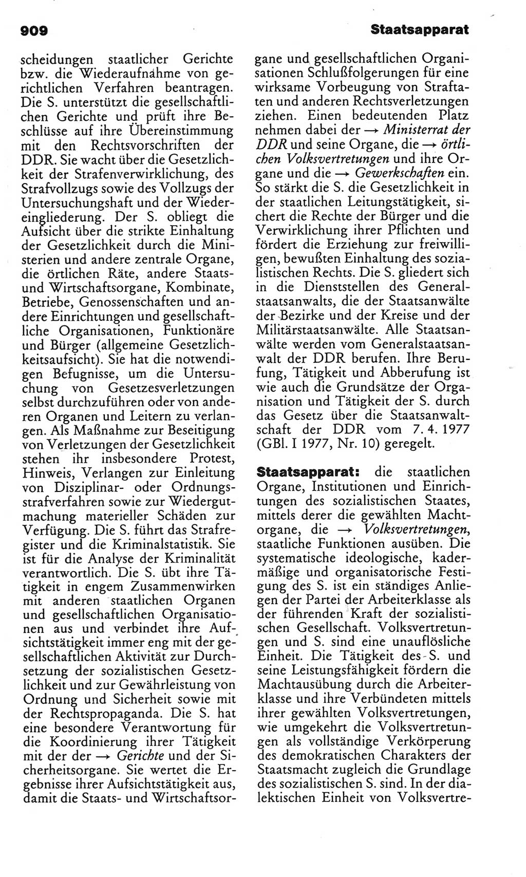 Kleines politisches Wörterbuch [Deutsche Demokratische Republik (DDR)] 1983, Seite 909 (Kl. pol. Wb. DDR 1983, S. 909)