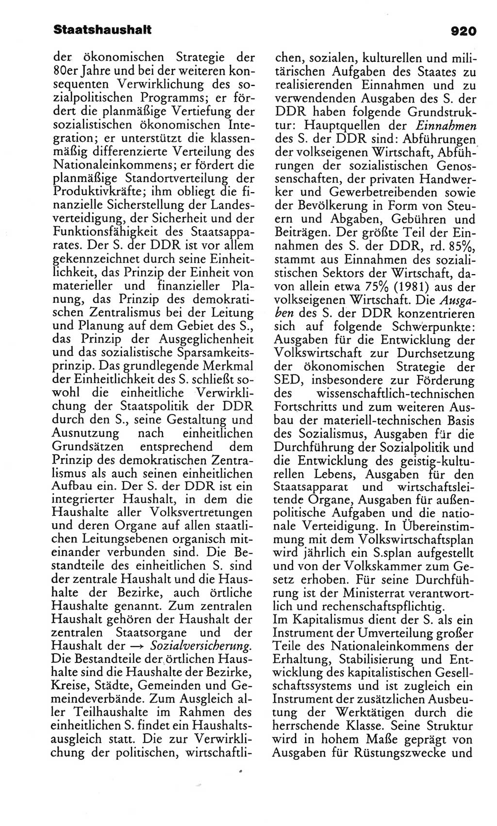 Kleines politisches Wörterbuch [Deutsche Demokratische Republik (DDR)] 1983, Seite 920 (Kl. pol. Wb. DDR 1983, S. 920)