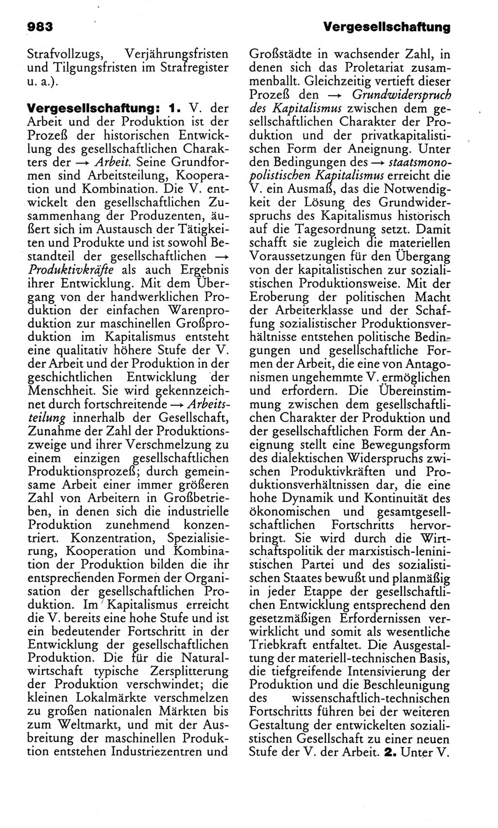Kleines politisches Wörterbuch [Deutsche Demokratische Republik (DDR)] 1983, Seite 983 (Kl. pol. Wb. DDR 1983, S. 983)