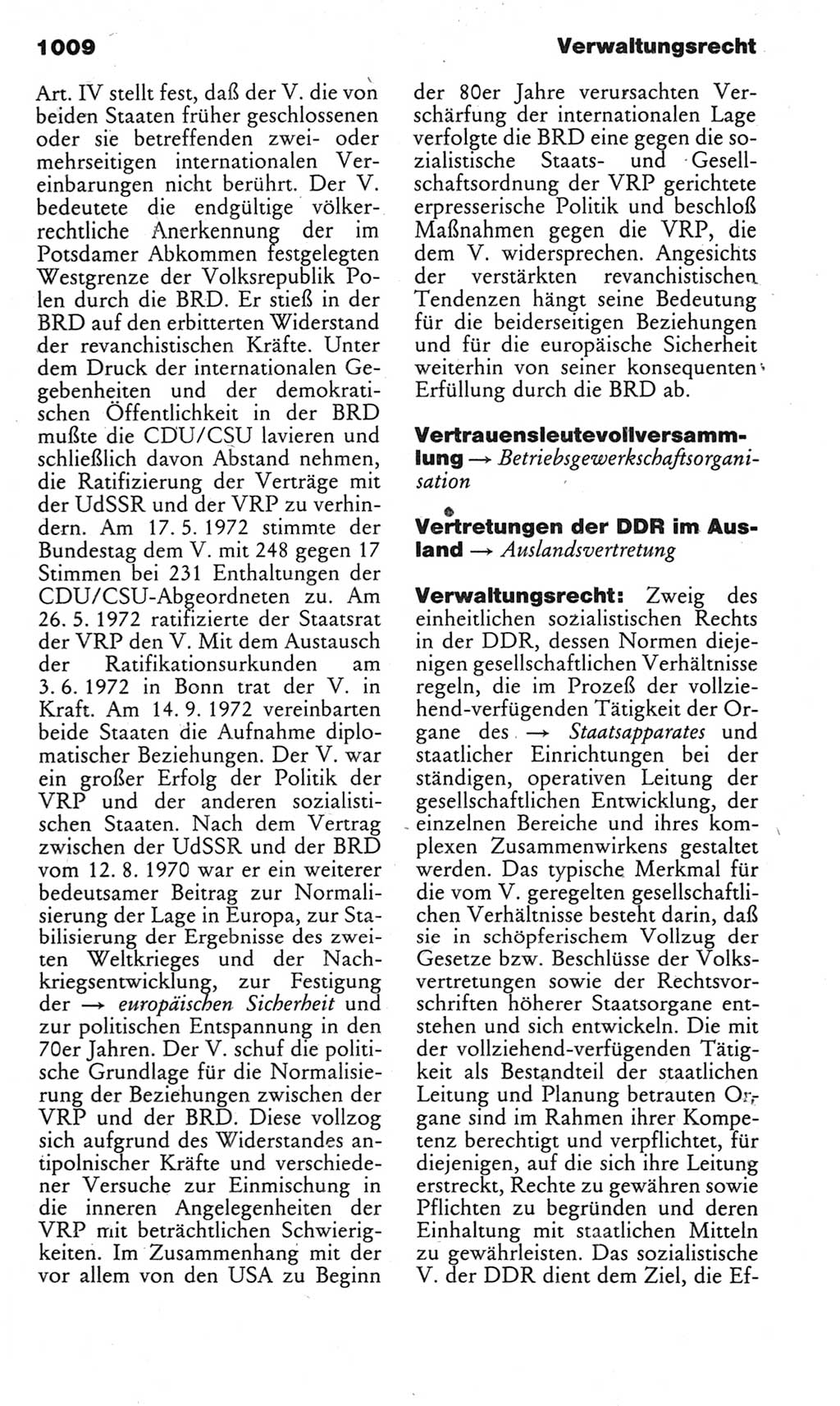 Kleines politisches Wörterbuch [Deutsche Demokratische Republik (DDR)] 1983, Seite 1009 (Kl. pol. Wb. DDR 1983, S. 1009)