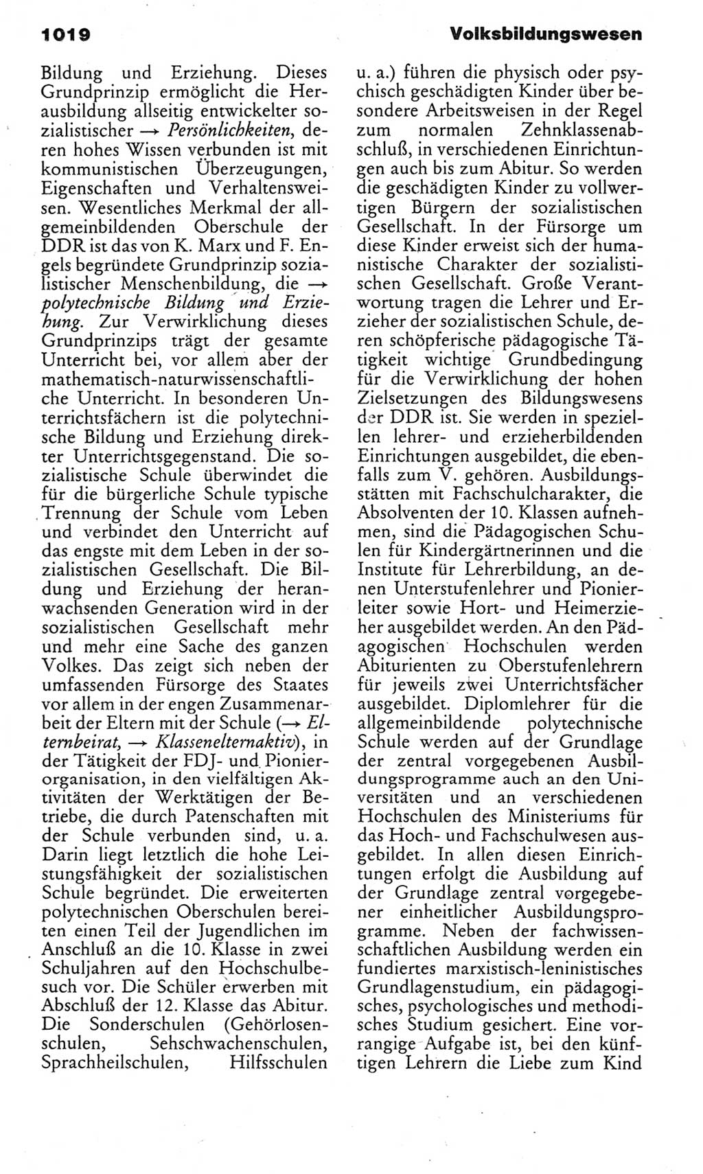 Kleines politisches Wörterbuch [Deutsche Demokratische Republik (DDR)] 1983, Seite 1019 (Kl. pol. Wb. DDR 1983, S. 1019)