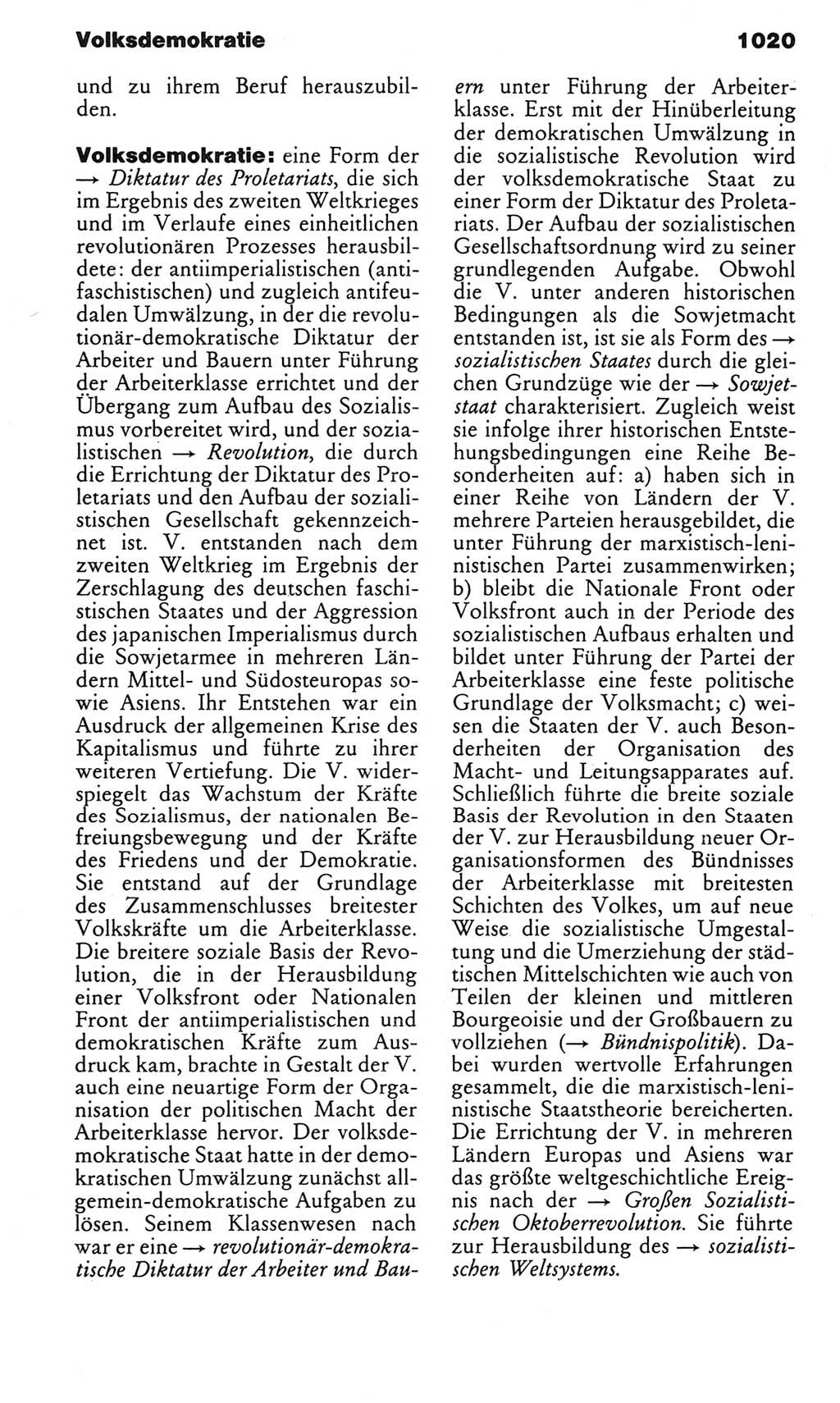 Kleines politisches Wörterbuch [Deutsche Demokratische Republik (DDR)] 1983, Seite 1020 (Kl. pol. Wb. DDR 1983, S. 1020)