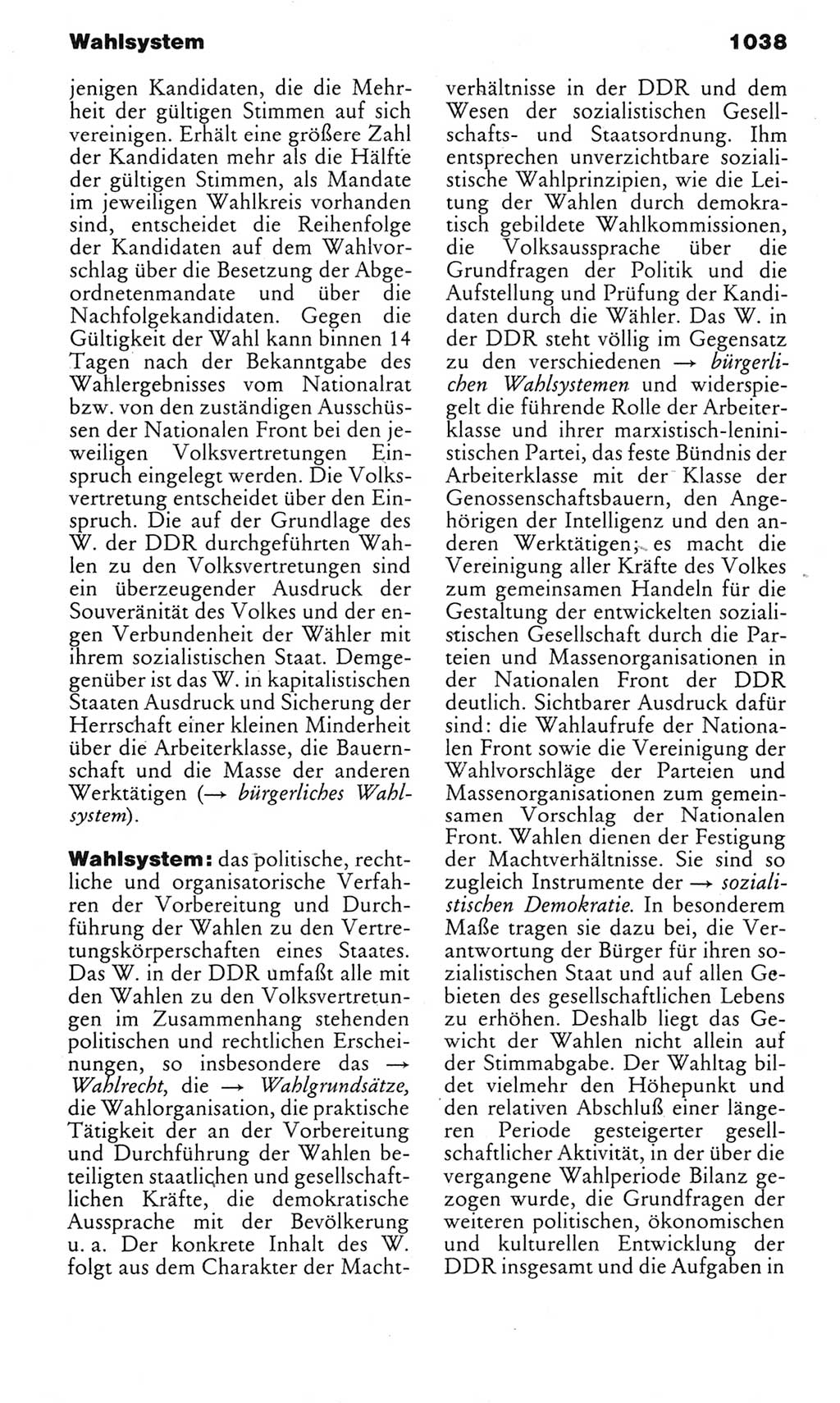Kleines politisches Wörterbuch [Deutsche Demokratische Republik (DDR)] 1983, Seite 1038 (Kl. pol. Wb. DDR 1983, S. 1038)