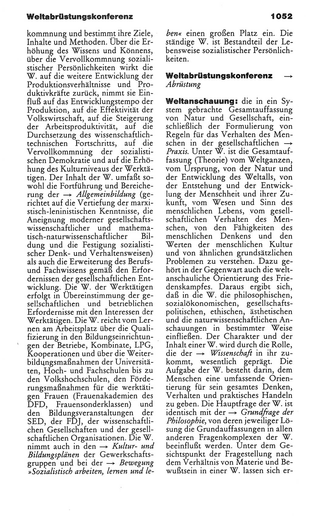 Kleines politisches Wörterbuch [Deutsche Demokratische Republik (DDR)] 1983, Seite 1052 (Kl. pol. Wb. DDR 1983, S. 1052)
