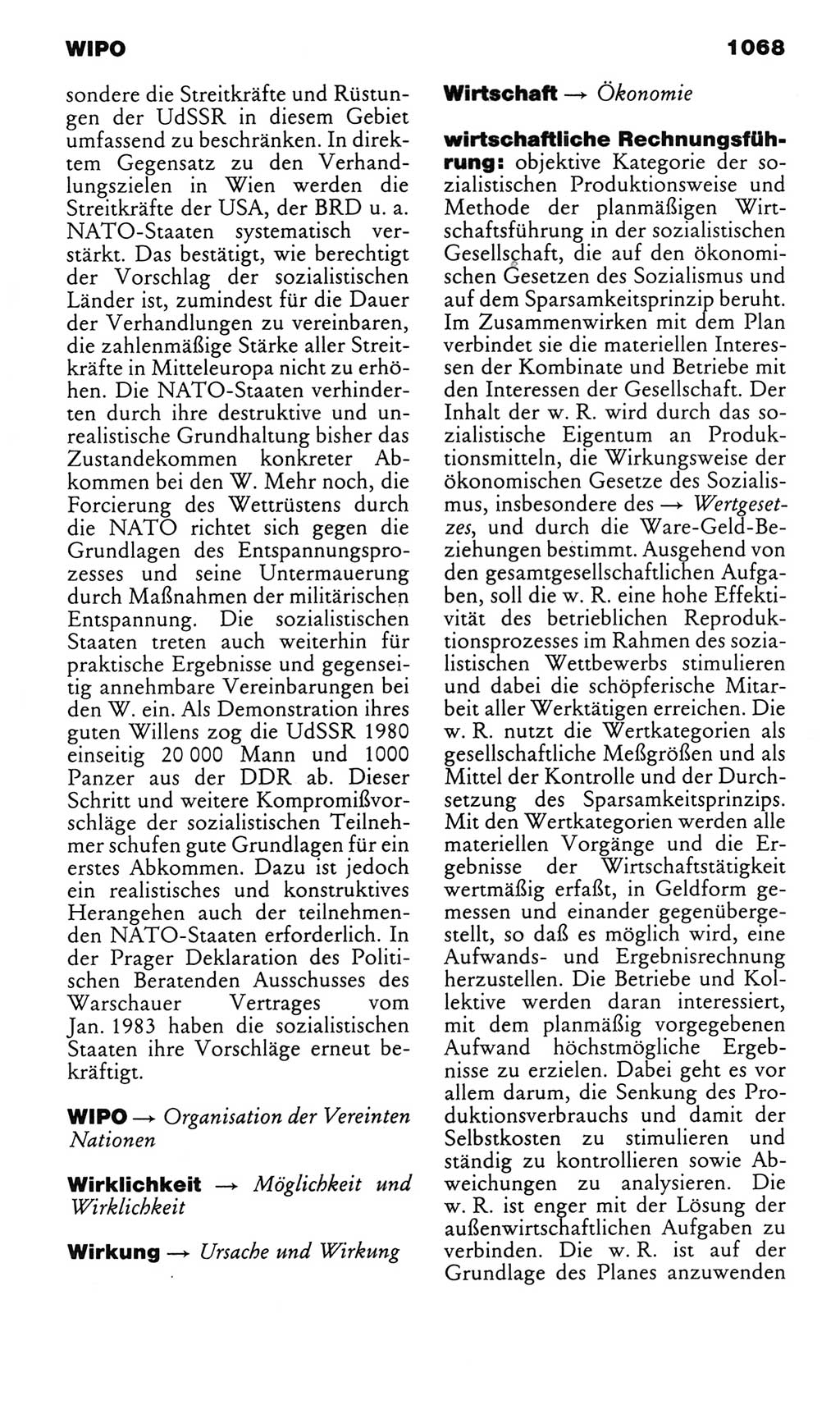 Kleines politisches Wörterbuch [Deutsche Demokratische Republik (DDR)] 1983, Seite 1068 (Kl. pol. Wb. DDR 1983, S. 1068)