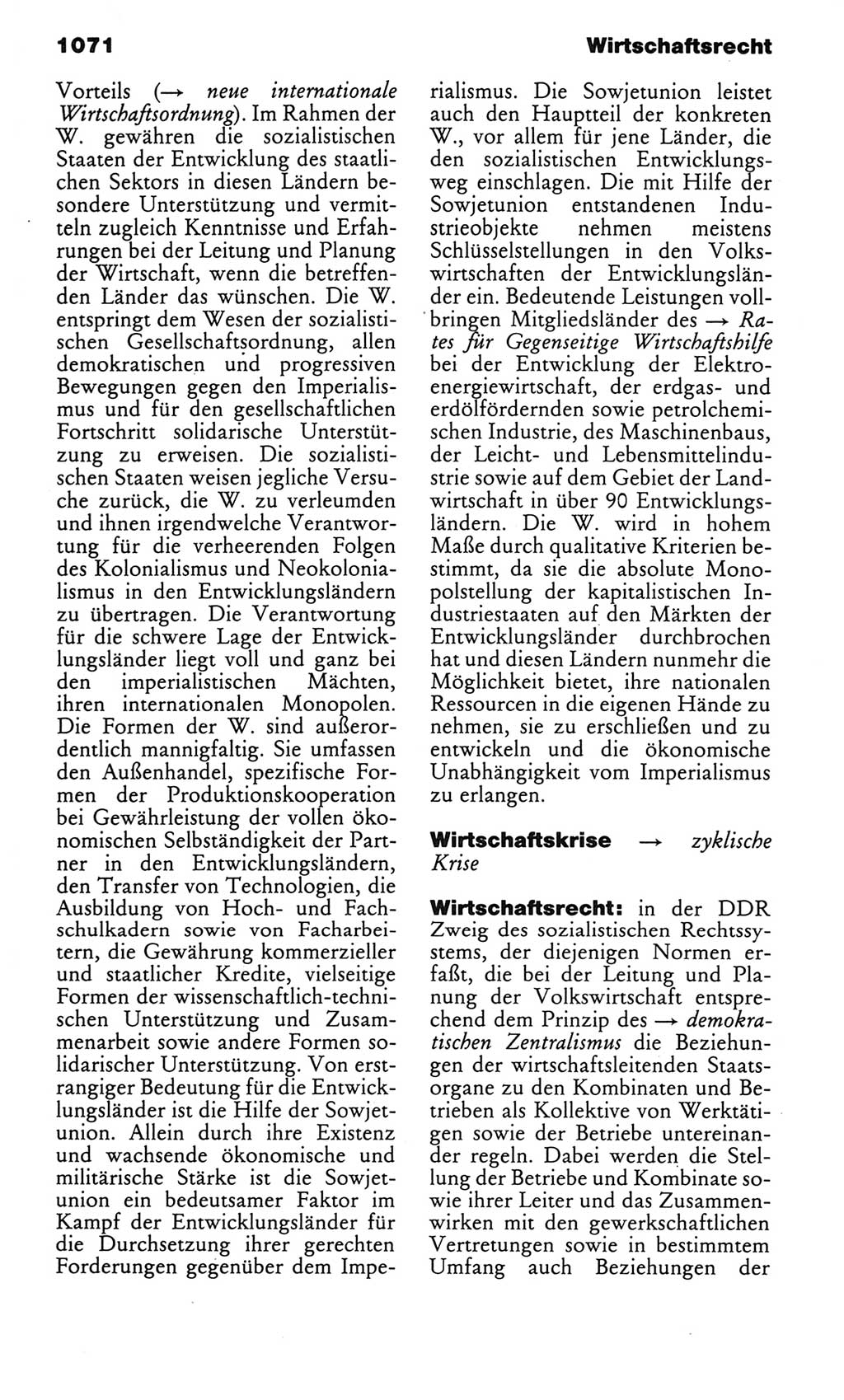 Kleines politisches Wörterbuch [Deutsche Demokratische Republik (DDR)] 1983, Seite 1071 (Kl. pol. Wb. DDR 1983, S. 1071)