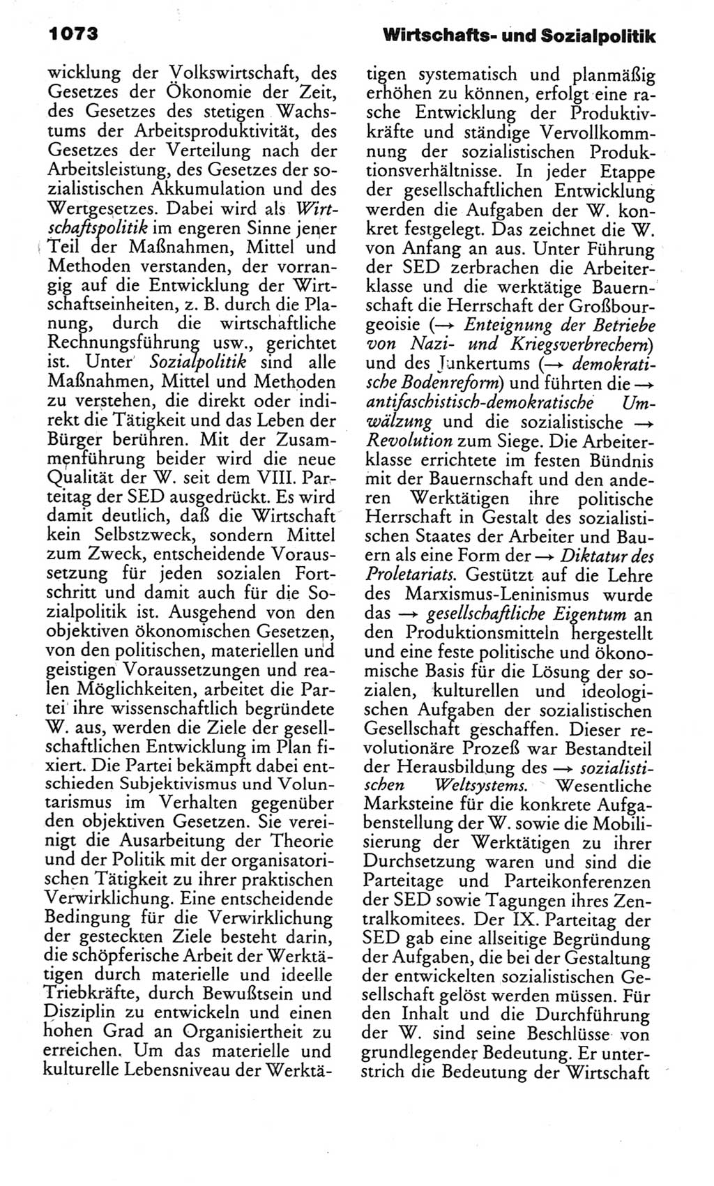 Kleines politisches Wörterbuch [Deutsche Demokratische Republik (DDR)] 1983, Seite 1073 (Kl. pol. Wb. DDR 1983, S. 1073)