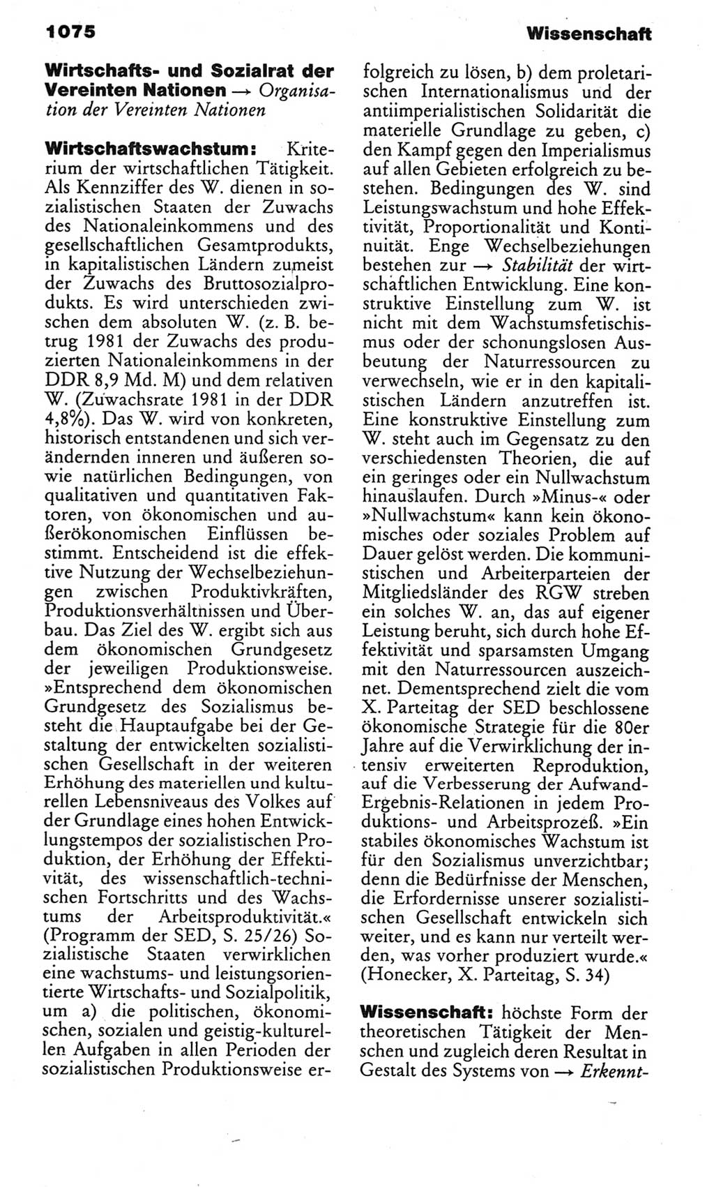 Kleines politisches Wörterbuch [Deutsche Demokratische Republik (DDR)] 1983, Seite 1075 (Kl. pol. Wb. DDR 1983, S. 1075)