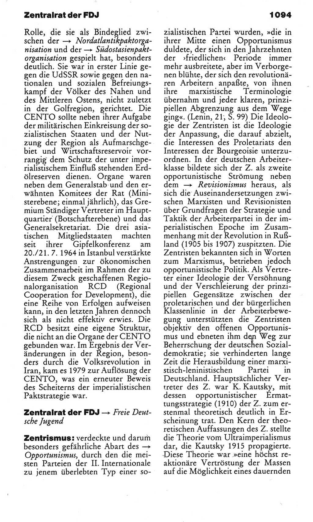 Kleines politisches Wörterbuch [Deutsche Demokratische Republik (DDR)] 1983, Seite 1094 (Kl. pol. Wb. DDR 1983, S. 1094)