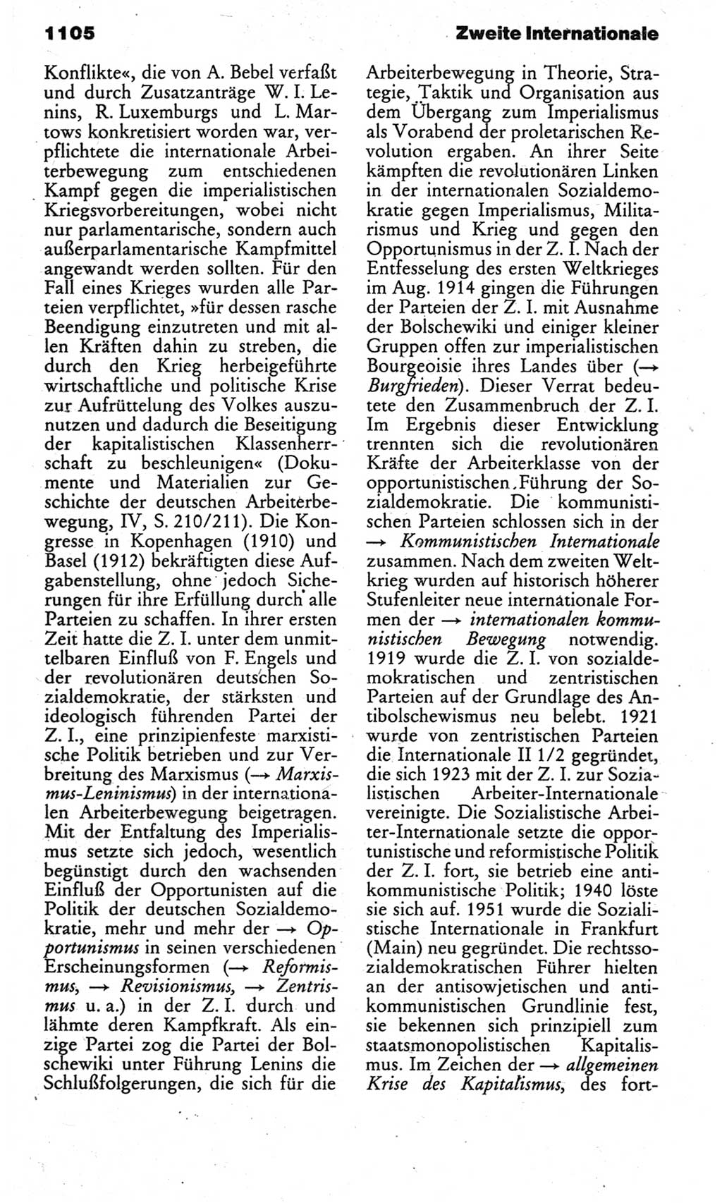 Kleines politisches Wörterbuch [Deutsche Demokratische Republik (DDR)] 1983, Seite 1105 (Kl. pol. Wb. DDR 1983, S. 1105)