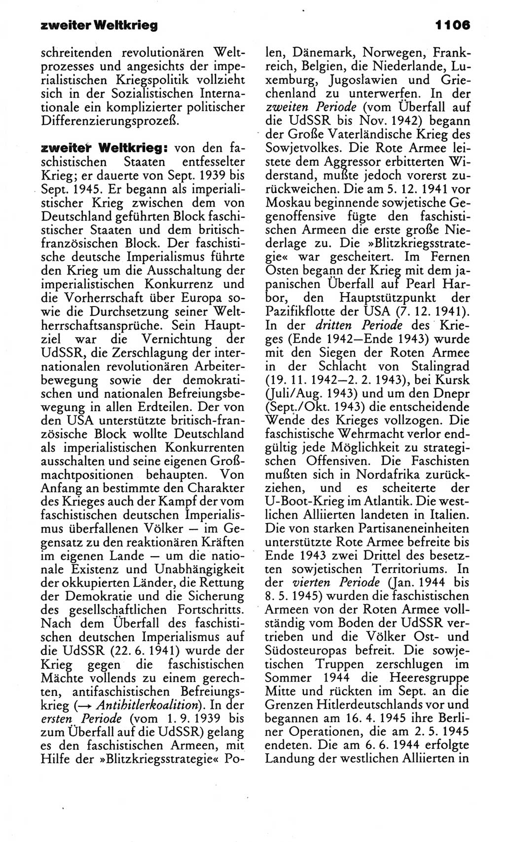 Kleines politisches Wörterbuch [Deutsche Demokratische Republik (DDR)] 1983, Seite 1106 (Kl. pol. Wb. DDR 1983, S. 1106)