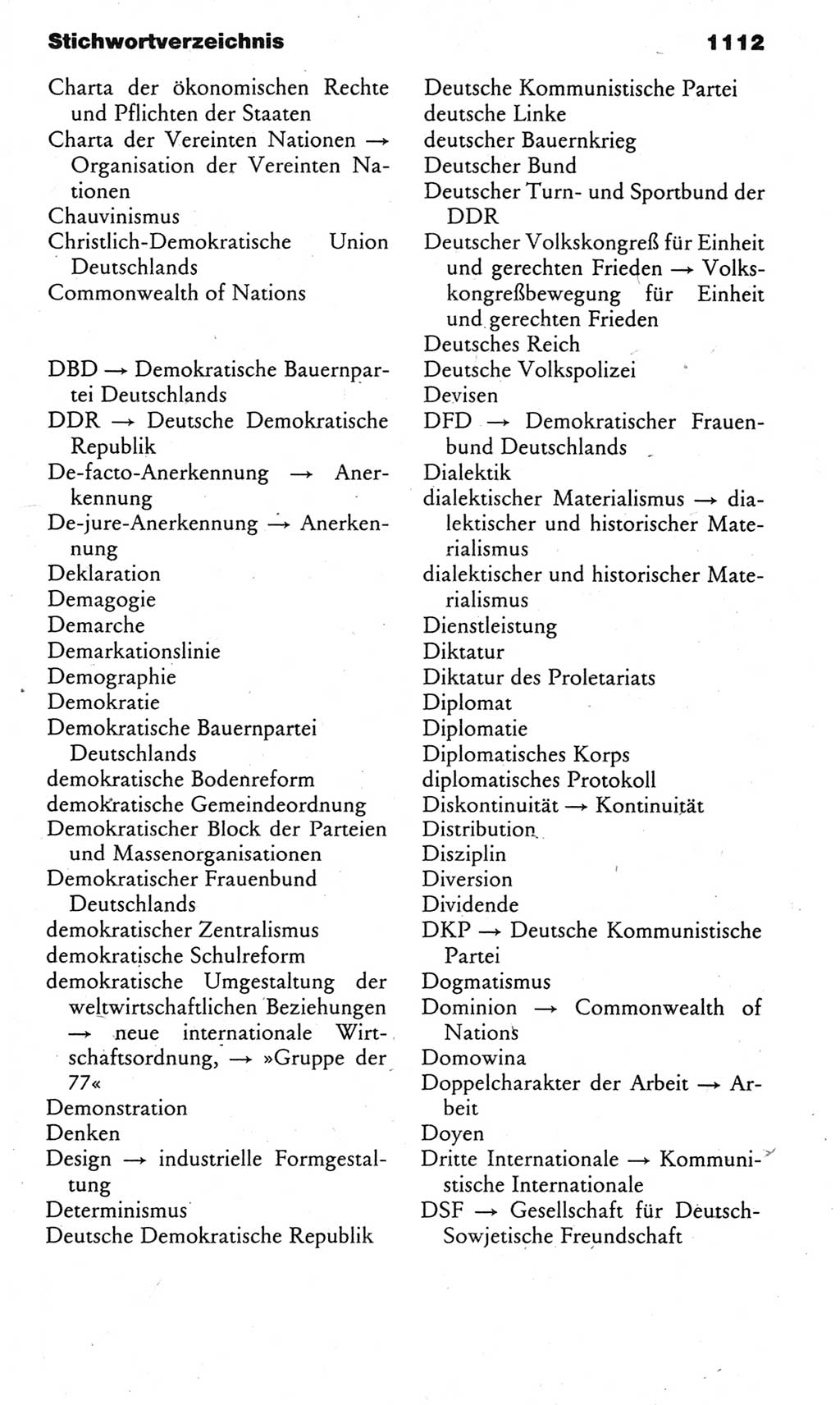 Kleines politisches Wörterbuch [Deutsche Demokratische Republik (DDR)] 1983, Seite 1112 (Kl. pol. Wb. DDR 1983, S. 1112)