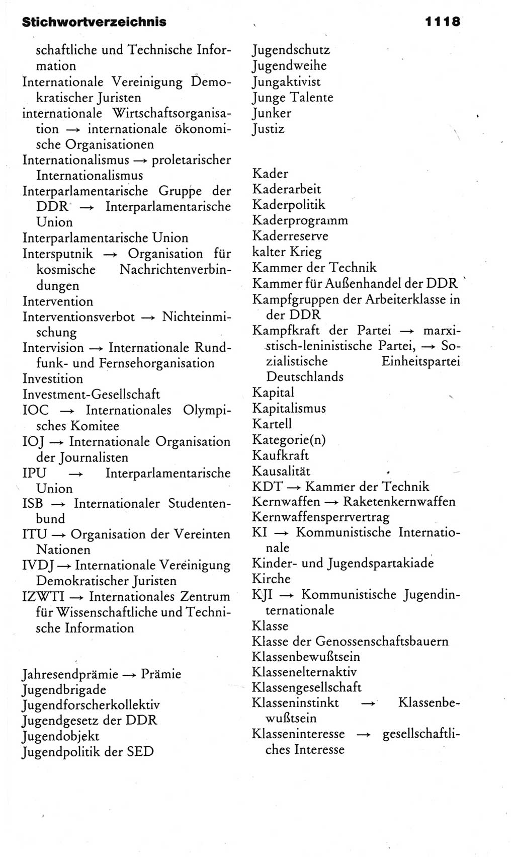 Kleines politisches Wörterbuch [Deutsche Demokratische Republik (DDR)] 1983, Seite 1118 (Kl. pol. Wb. DDR 1983, S. 1118)