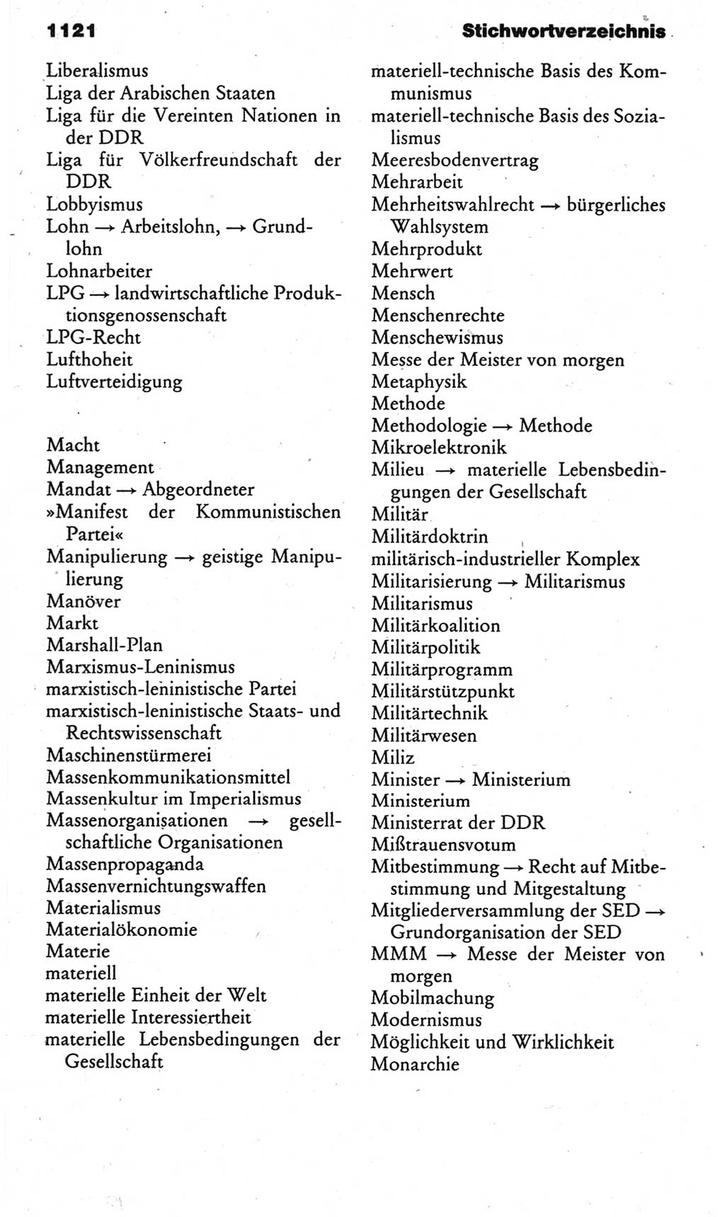 Kleines politisches Wörterbuch [Deutsche Demokratische Republik (DDR)] 1983, Seite 1121 (Kl. pol. Wb. DDR 1983, S. 1121)