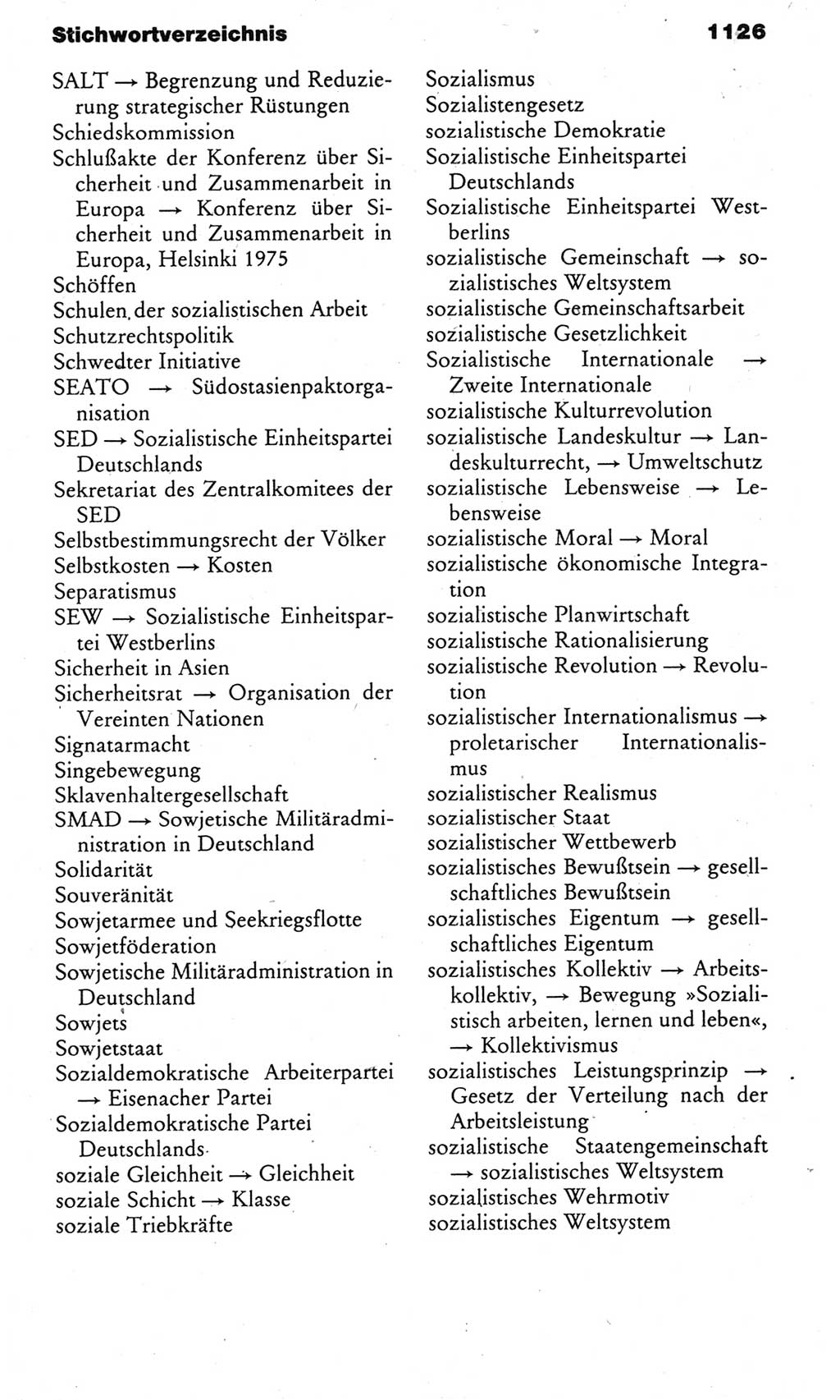 Kleines politisches Wörterbuch [Deutsche Demokratische Republik (DDR)] 1983, Seite 1126 (Kl. pol. Wb. DDR 1983, S. 1126)