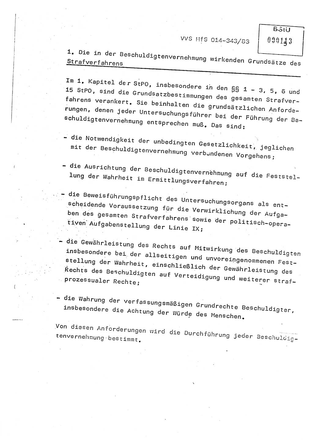 Lektion Ministerium fÃ¼r Staatssicherheit (MfS) [Deutsche Demokratische Republik (DDR)], Hauptabteilung (HA) â…¨, Vertrauliche VerschluÃŸsache (VVS) o014-343/83, Berlin 1983, Seite 5 (Lekt. MfS DDR HA â…¨ VVS o014-343/83 1983, S. 5)