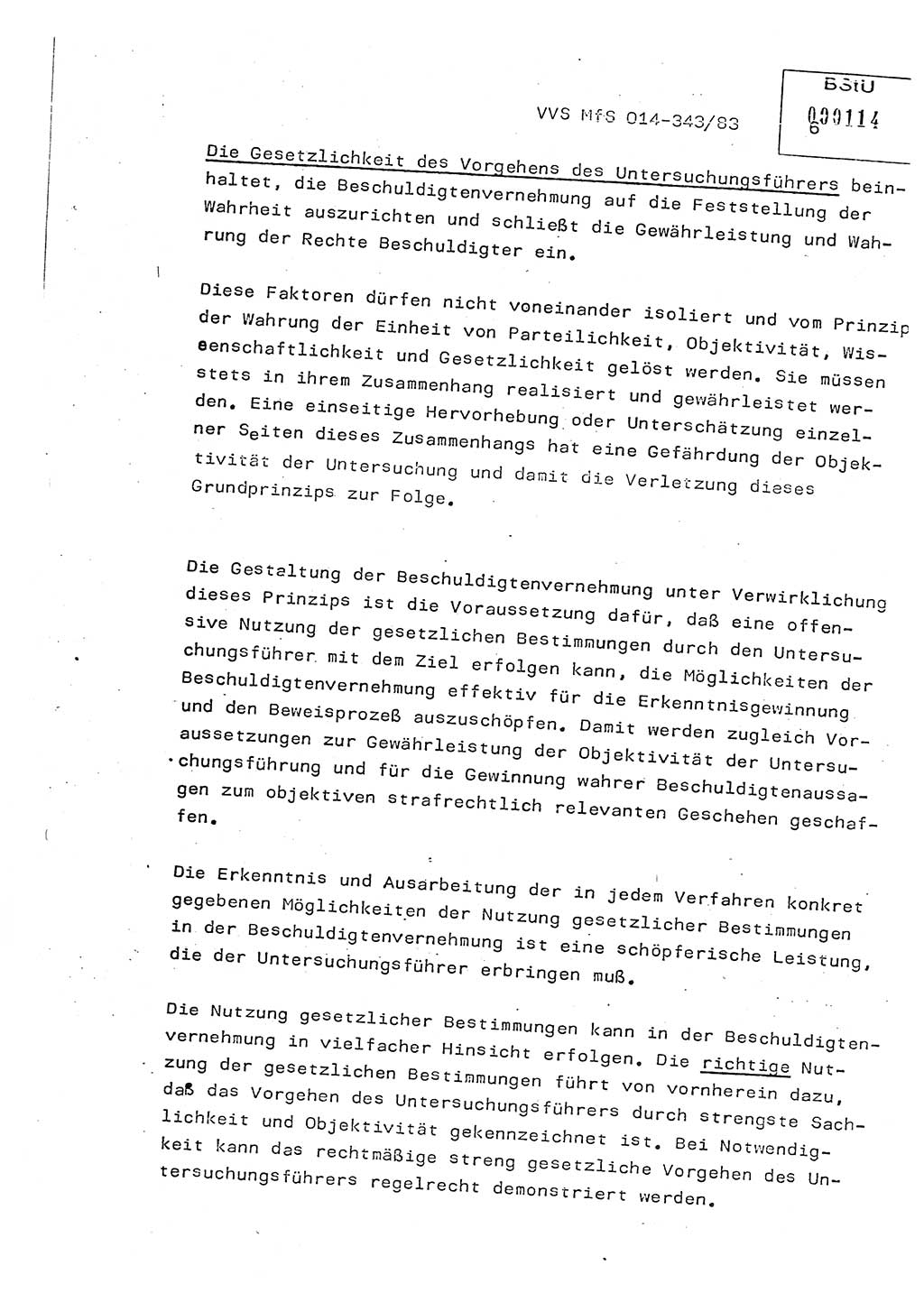 Lektion Ministerium für Staatssicherheit (MfS) [Deutsche Demokratische Republik (DDR)], Hauptabteilung (HA) Ⅸ, Vertrauliche Verschlußsache (VVS) o014-343/83, Berlin 1983, Seite 6 (Lekt. MfS DDR HA Ⅸ VVS o014-343/83 1983, S. 6)