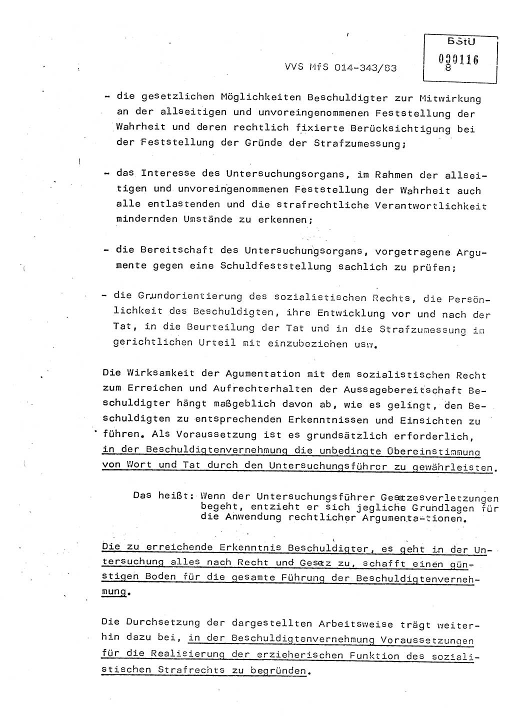 Lektion Ministerium für Staatssicherheit (MfS) [Deutsche Demokratische Republik (DDR)], Hauptabteilung (HA) Ⅸ, Vertrauliche Verschlußsache (VVS) o014-343/83, Berlin 1983, Seite 8 (Lekt. MfS DDR HA Ⅸ VVS o014-343/83 1983, S. 8)