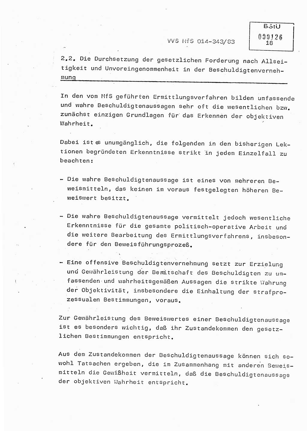 Lektion Ministerium für Staatssicherheit (MfS) [Deutsche Demokratische Republik (DDR)], Hauptabteilung (HA) Ⅸ, Vertrauliche Verschlußsache (VVS) o014-343/83, Berlin 1983, Seite 18 (Lekt. MfS DDR HA Ⅸ VVS o014-343/83 1983, S. 18)