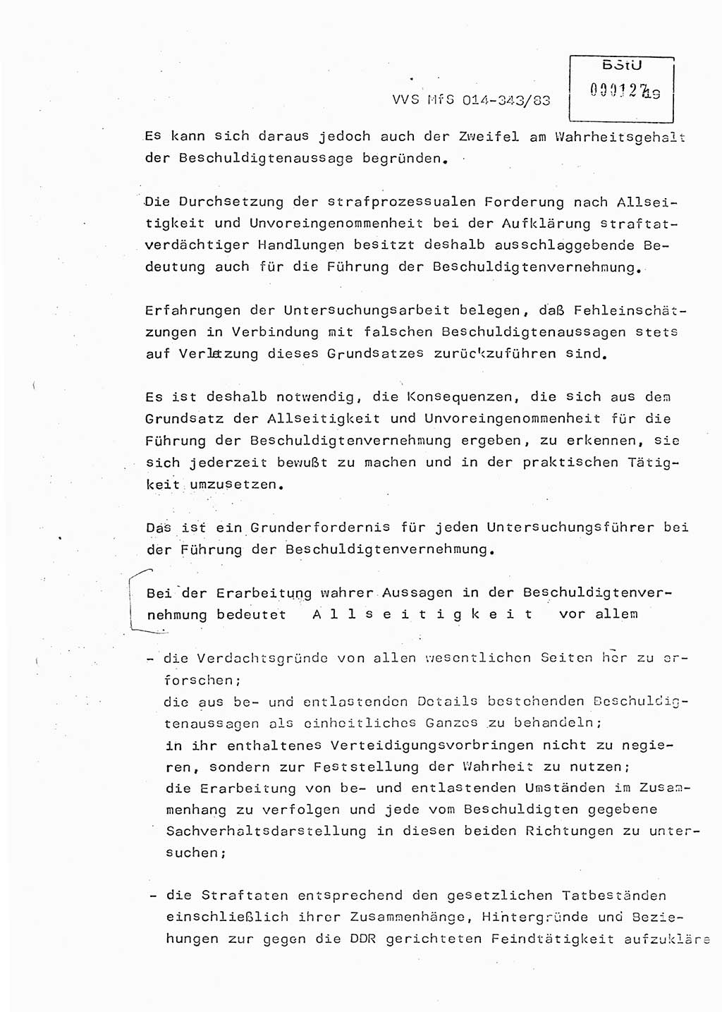 Lektion Ministerium für Staatssicherheit (MfS) [Deutsche Demokratische Republik (DDR)], Hauptabteilung (HA) Ⅸ, Vertrauliche Verschlußsache (VVS) o014-343/83, Berlin 1983, Seite 19 (Lekt. MfS DDR HA Ⅸ VVS o014-343/83 1983, S. 19)