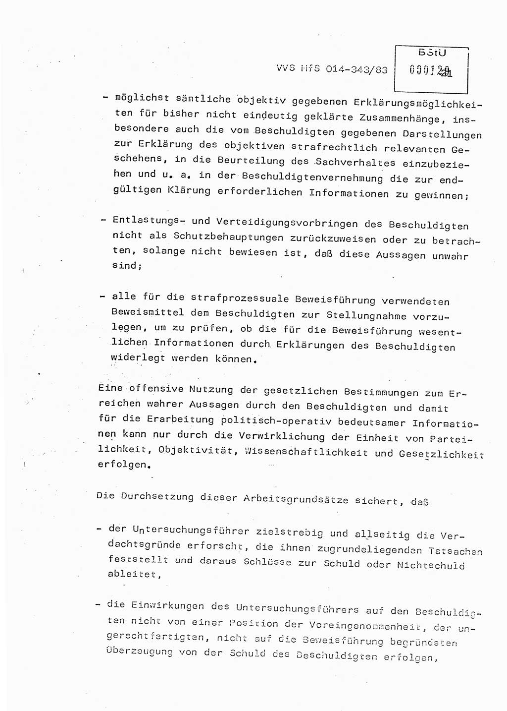 Lektion Ministerium für Staatssicherheit (MfS) [Deutsche Demokratische Republik (DDR)], Hauptabteilung (HA) Ⅸ, Vertrauliche Verschlußsache (VVS) o014-343/83, Berlin 1983, Seite 21 (Lekt. MfS DDR HA Ⅸ VVS o014-343/83 1983, S. 21)