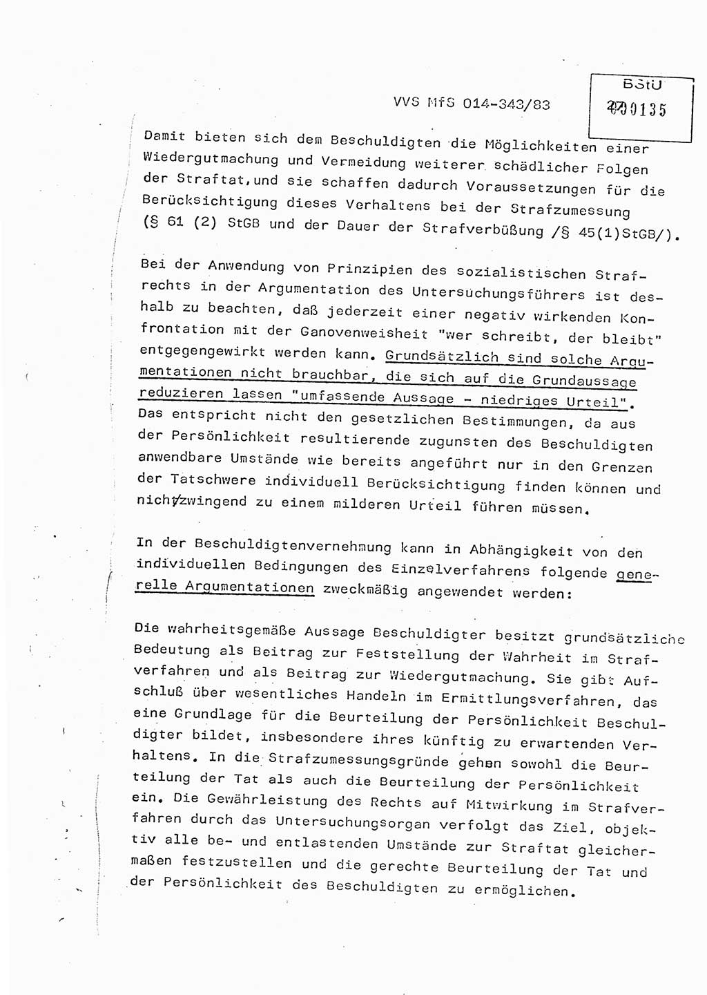 Lektion Ministerium für Staatssicherheit (MfS) [Deutsche Demokratische Republik (DDR)], Hauptabteilung (HA) Ⅸ, Vertrauliche Verschlußsache (VVS) o014-343/83, Berlin 1983, Seite 27 (Lekt. MfS DDR HA Ⅸ VVS o014-343/83 1983, S. 27)