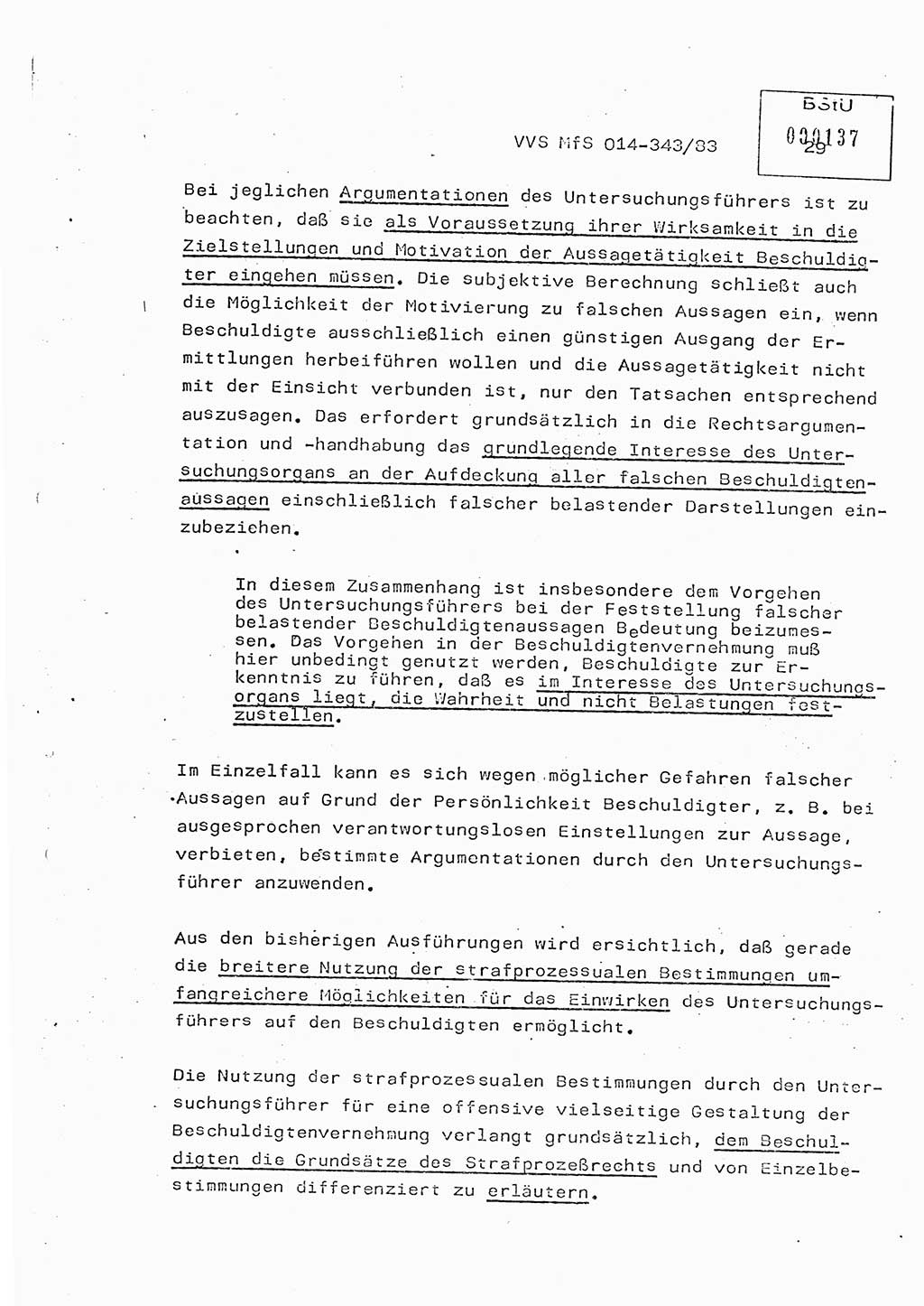 Lektion Ministerium für Staatssicherheit (MfS) [Deutsche Demokratische Republik (DDR)], Hauptabteilung (HA) Ⅸ, Vertrauliche Verschlußsache (VVS) o014-343/83, Berlin 1983, Seite 29 (Lekt. MfS DDR HA Ⅸ VVS o014-343/83 1983, S. 29)